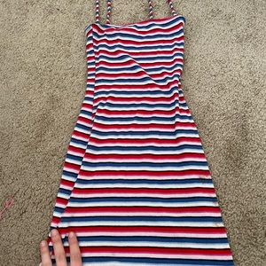 Red white and blue bodycon dress